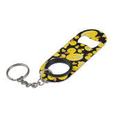 Kute zwarte rubbereenden mini flessenopener (Voorkant Gekanteld)