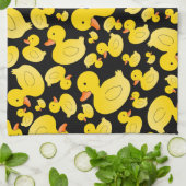 Kute zwarte rubbereenden theedoek (Gevouwen)