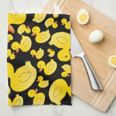 Kute zwarte rubbereenden theedoek (Quarter Fold)