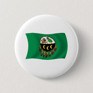 Kutenai Stam Vlag Knop Ronde Button 5,7 Cm