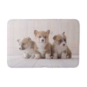 Kutest Baby Animals 3 Baby Corgis Badmat