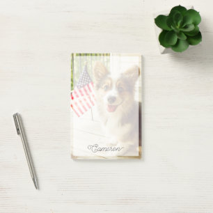 Kutest Baby Animals   Amerikaanse vlag Corgi Post-it® Notes