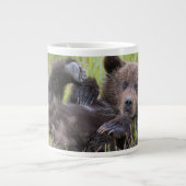 Kutest Baby Animals | Baby Bruine Beer Cub Extra Grote Beker (Voorkant)