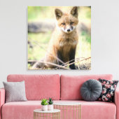Kutest Baby Animals | Baby Fox Canvas Afdruk (Insitu (Woonkamer))