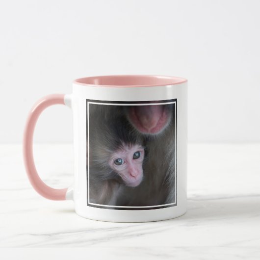 Kutest Baby Animals | Baby Macaque Monkey en moede Mok (Links)