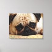 Kutest Baby Animals | Baby Pug Puppy Canvas Afdruk (Voorkant)