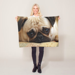 Kutest Baby Animals   Baby Pug Puppy Fleece Deken