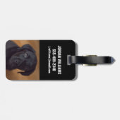 Kutest Baby Animals | Black Labrador Puppy Bagagelabel (Achterkant horizontaal)