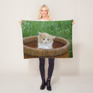 Kutest Baby Animals Blue Eyed Kitten Fleece Deken