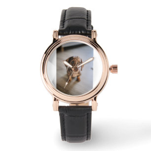Kutest Baby Animals   Bruin Dachshund Puppy Horloge