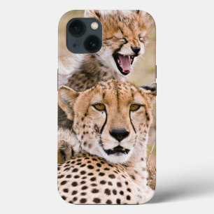 Kutest Baby Animals   Cheetah Cat & Cub iPhone 13 Hoesje