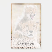 Kutest Baby Animals | Cheetah Cat & Cub Post-it® Notes (Voorkant)