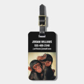 Kutest Baby Animals | Chimpansee Hug Bagagelabel (Voorkant verticaal)