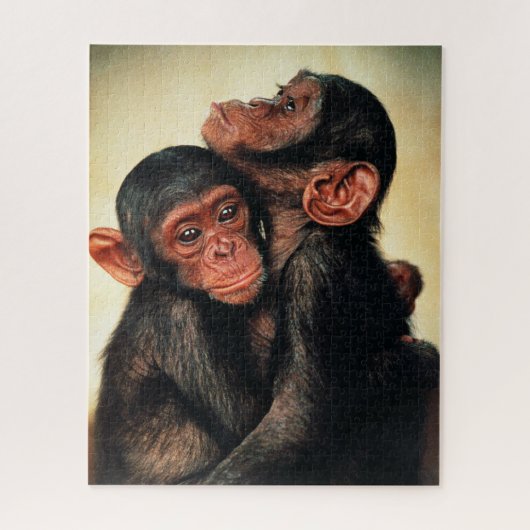 Kutest Baby Animals | Chimpansee Hug Legpuzzel (Verticaal)