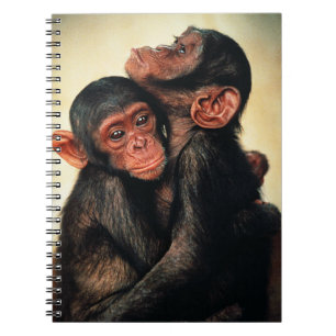 Kutest Baby Animals Chimpansee Hug Notitieboek