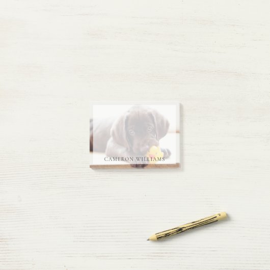 Kutest Baby Animals | Chocolade Labrador Puppy Post-it® Notes (Op bureau)