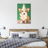 Kutest Baby Animals | Corgi Birthday Puppy Canvas Afdruk (Insitu (Slaapkamer))