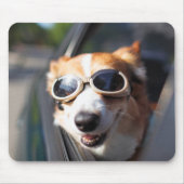 Kutest Baby Animals | Corgi Goggles in de auto Muismat (Voorkant)