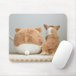 Kutest Baby Animals   Corgi & Plush Puppy Muismat