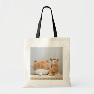Kutest Baby Animals Corgi & Plush Puppy Tote Bag
