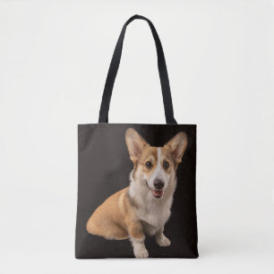 Kutest Baby Animals   Corgi Portrait on Black Draagtas