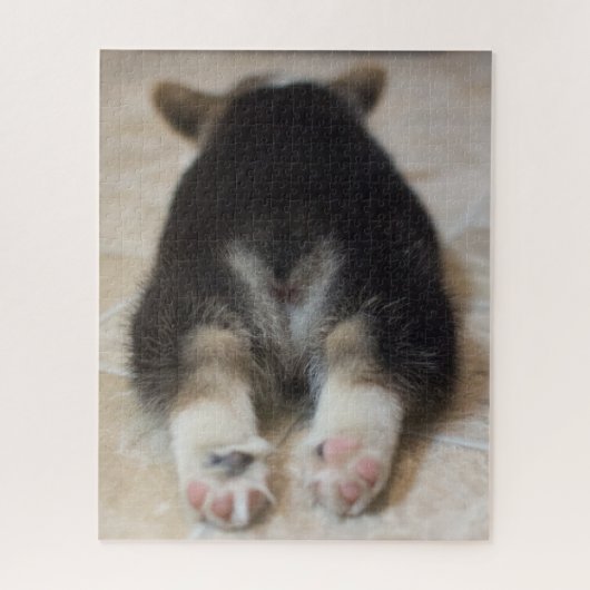 Kutest Baby Animals | Corgi Puppy Behind Legpuzzel (Verticaal)