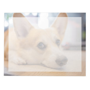 Kutest Baby Animals Corgi Puppy op de vloer Notitieblok
