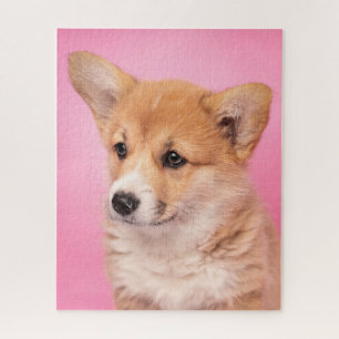 Kutest Baby Animals   Corgi Puppy op roze Legpuzzel