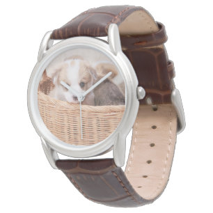 Kutest Baby Animals Corgi Tiny Puppy Horloge