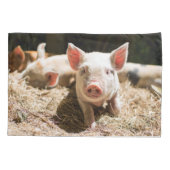 Kutest Baby Animals | Cute Baby Piglet Kussensloop (Achterkant)