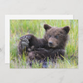 Kutest Baby Animals | Cute Brown Beer Cub-spellen Bedankkaart (Voorkant / Achterkant)
