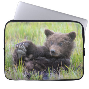 Kutest Baby Animals Cute Brown Beer Cub-spellen Laptop Sleeve
