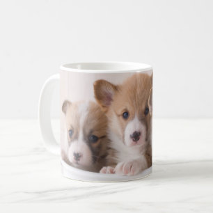 Kutest Baby Animals Cute Corgi-Puppies in een ha Koffiemok
