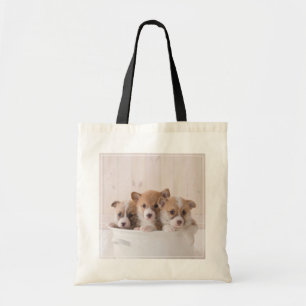 Kutest Baby Animals Cute Corgi-Puppies in een ha Tote Bag