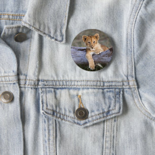 Kutest Baby Animals Cute Lion Cub Ronde Button 5,7 Cm