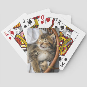 Kutest Baby Animals   Cute Tabby Cat Slaping Pokerkaarten