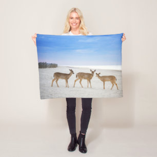 Kutest Baby Animals Deer bij de strand Fleece Deken