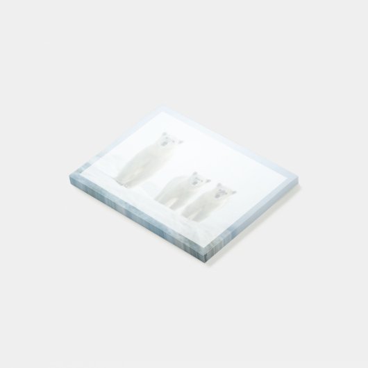 Kutest Baby Animals | Drie jonge Polar-Beren Post-it® Notes (Schuin)