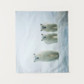 Kutest Baby Animals | Drie jonge Polar-Beren Wandkleed (Voorkant)