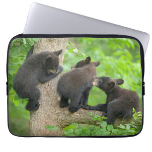 Kutest Baby Animals Drie jonge zwarte Beren kubu Laptop Sleeve