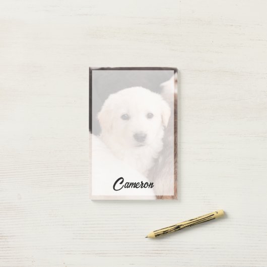 Kutest Baby Animals | Een klapstapel Puppies Post-it® Notes (Op bureau)