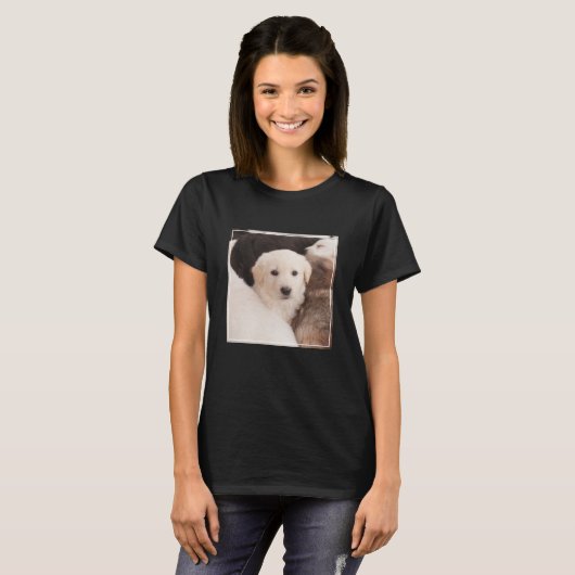 Kutest Baby Animals | Een klapstapel Puppies T-shirt (Voorkant volledig)