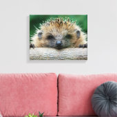 Kutest Baby Animals | Egel Smile Canvas Afdruk (Insitu (Woonkamer))