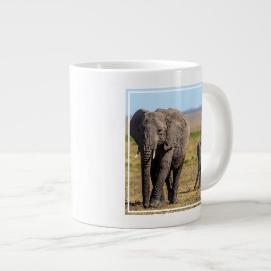 Kutest Baby Animals | Elephant Moeder & Baby Extra Grote Beker (Voorkant rechts)