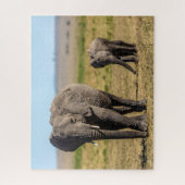 Kutest Baby Animals | Elephant Moeder & Baby Legpuzzel (Verticaal)