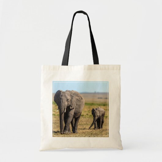 Kutest Baby Animals | Elephant Moeder & Baby Tote Bag (Voorkant)
