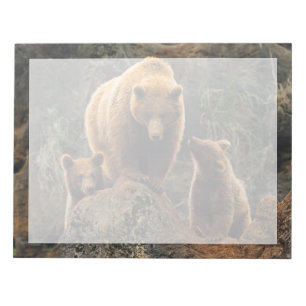 Kutest Baby Animals Familie bruin Beer Notitieblok