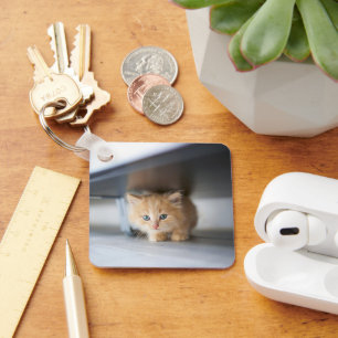 Kutest Baby Animals   Fluffy Oranje Kitten Sleutelhanger