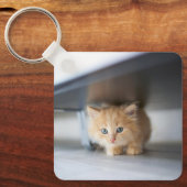 Kutest Baby Animals | Fluffy Oranje Kitten Sleutelhanger (Voorkant)