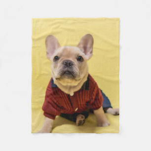Kutest Baby Animals Franse Bulldog Dpress Fleece Deken